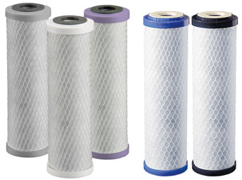 Figure 1. Mass-produced carbon blocks (2.5-inch diameter x 10-inch length) tested